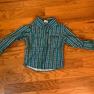 Prodoh Fishing shirt for kids, blue/green plaid